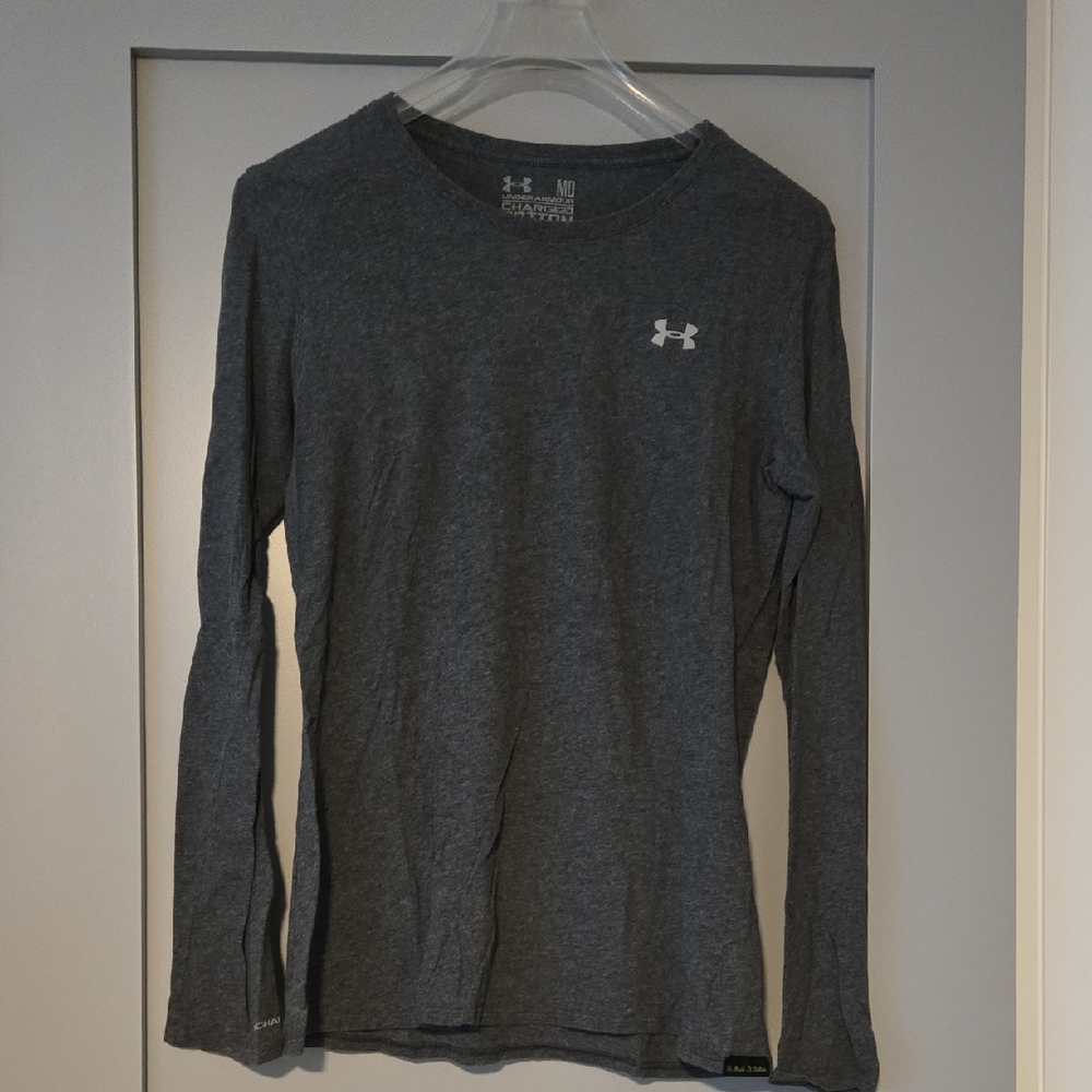 Under Armour Gray Long Sleeve Athletic Tee